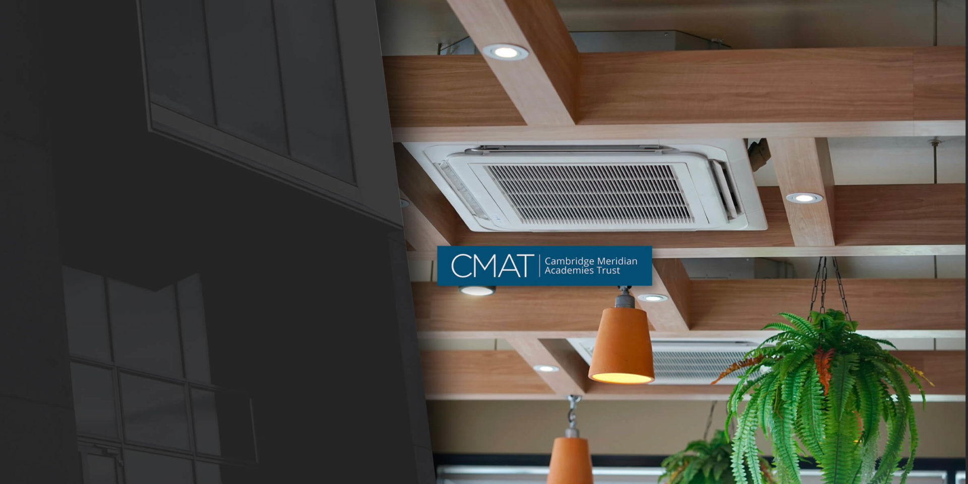 Air conditioning unit with CMAT logo
